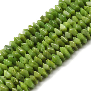 Natural Canada Green Jades 6x11mm Loose Spacer Rondelle Stone Beads 7.5''