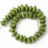 Natural Canada Green Jades 6x11mm Loose Spacer Rondelle Stone Beads 7.5''