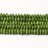 Natural Canada Green Jades 6x11mm Loose Spacer Rondelle Stone Beads 7.5''