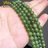 Canada Jade Round Stone Beads for Jewelry Making DIY 7.5''