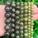 Canada Jades Stone Beads Round Gem Loose Spacer Beads 15''Inches