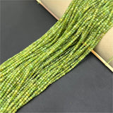 Natural Canadian Green Jade Cube Cut Stone Loose Spacer Beads Strands