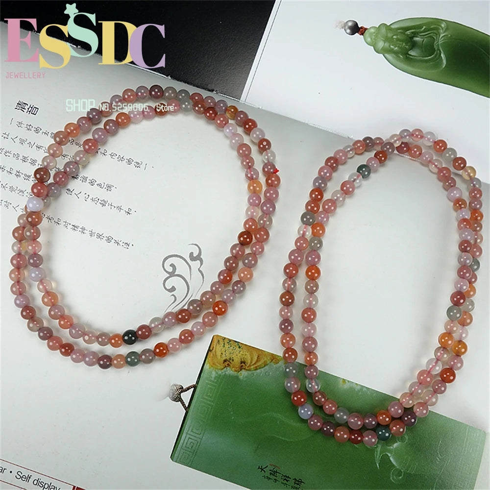 Natural Candy Three Circle Buddha Beads Bracelet Collar Chain