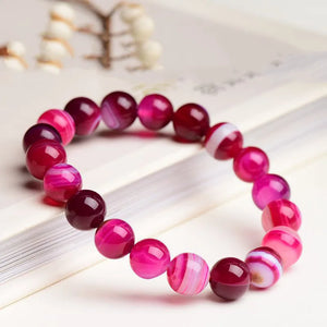 Natural Carnelian 8mm Round Bracelet Healing Beads