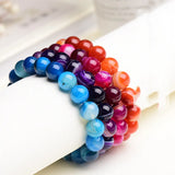 Natural Carnelian 8mm Round Bracelet Healing Beads