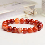 Natural Carnelian 8mm Round Bracelet Healing Beads