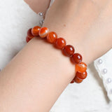 Natural Carnelian 8mm Round Bracelet Healing Beads