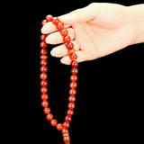 Carnelian Agate Beaded Bracelet Prayer Bead Rosary Meditation Jewelry