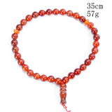 Carnelian Agate Beaded Bracelet Prayer Bead Rosary Meditation Jewelry