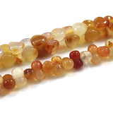 Natural Carnelian Beads 15'' Carved 8 Bone Heart Agate Stone Loose Beads