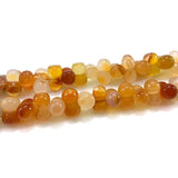 Natural Carnelian Beads 15'' Carved 8 Bone Heart Agate Stone Loose Beads