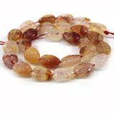 Natural Carnelian Beads 15'' Carved Leaf DIY Agate Stone Loose Beads