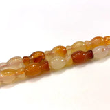 Natural Carnelian Beads 15'' Carved Vase DIY Agate Stone Loose Beads