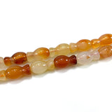 Natural Carnelian Beads 15'' Carved Vase DIY Agate Stone Loose Beads