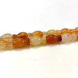 Natural Carnelian Beads 15'' Carved Vase DIY Agate Stone Loose Beads