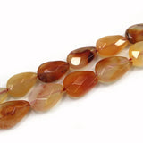 Faceted Drop Natural Carnelian Beads for Jewelry Making