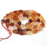 Faceted Drop Natural Carnelian Beads for Jewelry Making