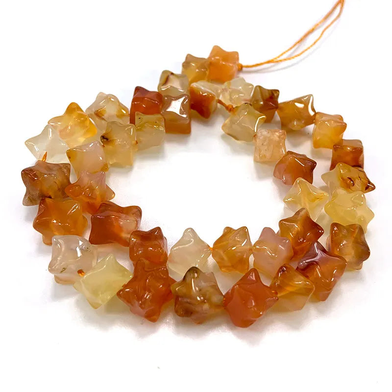 Carnelian Beads 15'' Irregular Stars DIY Agate Stone Loose Beads