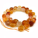 15'' Natural Carnelian Agate Stone Beads for Jewelry Making Women Bracelets