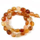 15'' Natural Carnelian Agate Stone Beads for Jewelry Making Women Bracelets