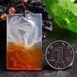 Carnelian Pisces Pendant Agate Fish Necklace