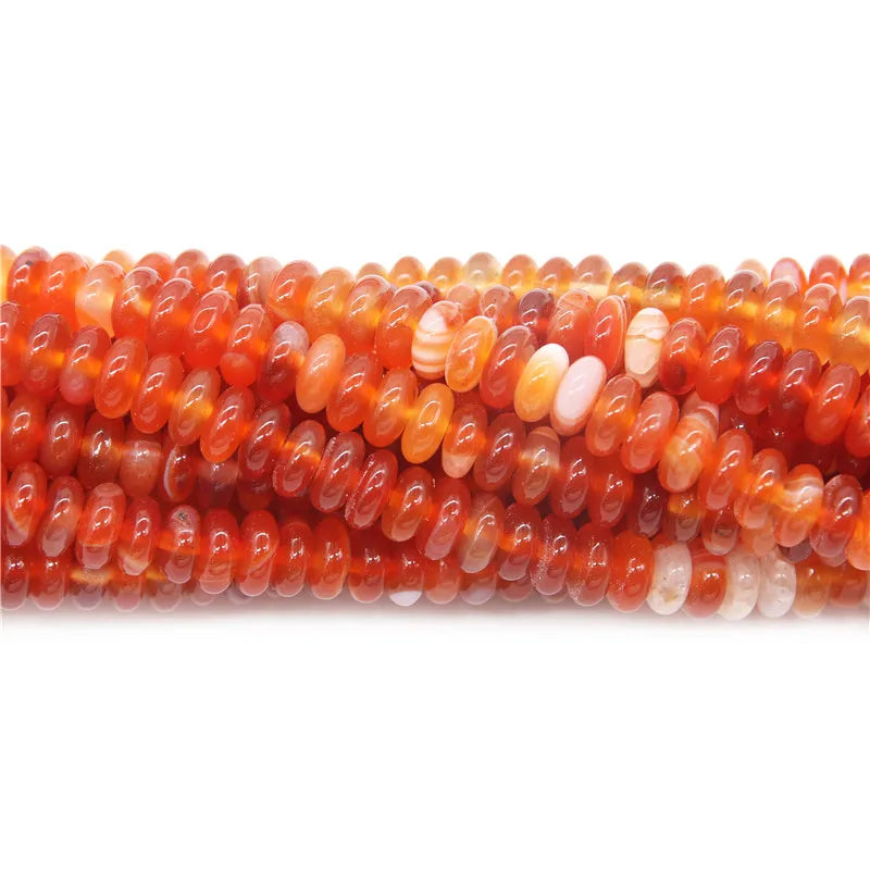 Carnelian Stone Abacus Beads 6x3mm Jewelry Findings