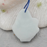 Natural Amazonite Horse Head Pendant 32x27x7mm