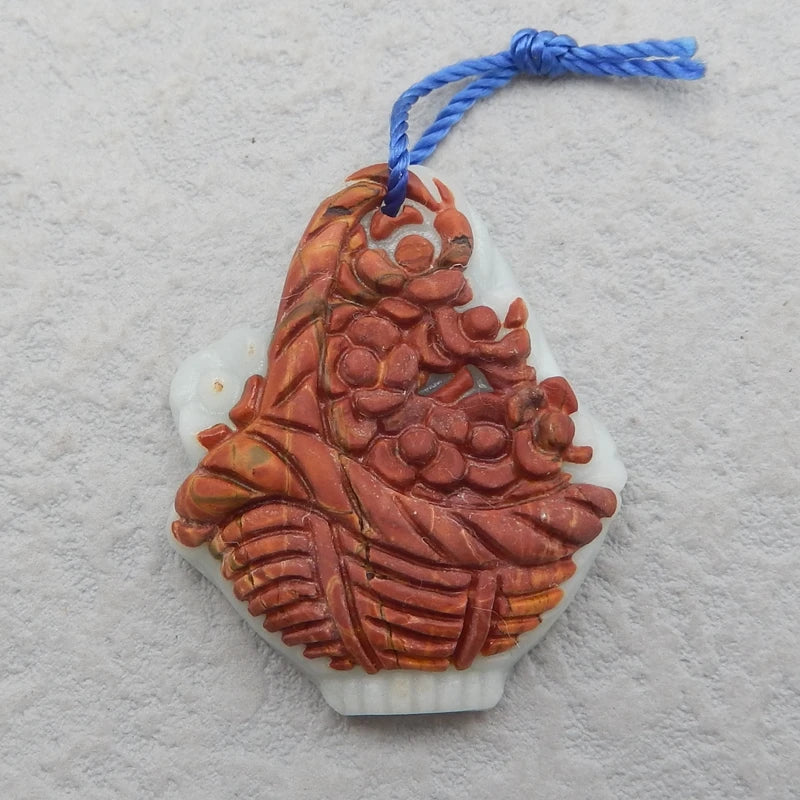 Natural Amazonite Horse Head Pendant 32x27x7mm