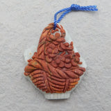 Natural Amazonite Horse Head Pendant 32x27x7mm
