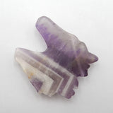 Natural Amethyst Horse Head Pendant Jewelry Gift Gemstone 40x43x8mm