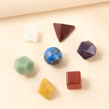 7 Chakra Healing Crystal Sacred Geometric Platonic Solids Merkaba Star Set