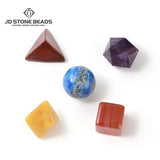 7 Chakra Healing Crystal Sacred Geometric Platonic Solids Merkaba Star Set