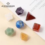 7 Chakra Healing Crystal Sacred Geometric Platonic Solids Merkaba Star Set