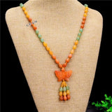 Xinjiang Silk Jade Water Droplet Butterfly Necklace DIY