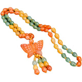 Xinjiang Silk Jade Water Droplet Butterfly Necklace DIY