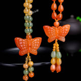 Xinjiang Silk Jade Water Droplet Butterfly Necklace DIY