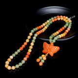 Xinjiang Silk Jade Water Droplet Butterfly Necklace DIY