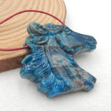 Natural Carved Horse Head Charms Pendant Bead Gemstone