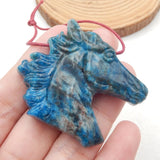 Natural Carved Horse Head Charms Pendant Bead Gemstone