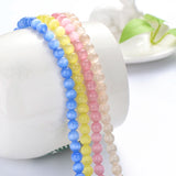 Natural Cat Eye Stone Beads Round Loose Spacer Beads Jewelry Making DIY 6 8 10mm
