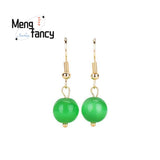 Natural Cat's Eye Earrings 925 Silver Personalized Charms Jewelry