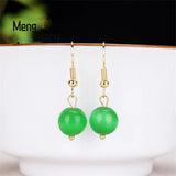 Natural Cat's Eye Earrings 925 Silver Personalized Charms Jewelry