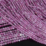 Natural Cat's Eye Flash Ruby Faceted Round Beads 2.5mm, 3.2mm