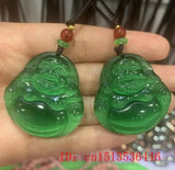 Cat's Eye Stone Buddha Pendant Necklace Charm