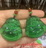 Cat's Eye Stone Buddha Pendant Necklace Charm
