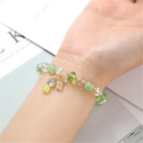 Cat's Eye Green Crystal Beaded Bracelets for Women
