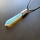 Chakra Stone Hexagonal Column Pendant Necklace Reiki Crystal Jewelry