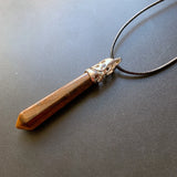 Chakra Stone Hexagonal Column Pendant Necklace Reiki Crystal Jewelry