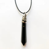Chakra Stone Hexagonal Column Pendant Necklace Reiki Crystal Jewelry