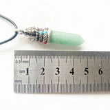 Chakra Stone Point Pendant Quartz Necklace Spiritual Reiki Healing Crystal